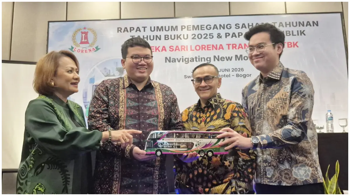 Rapat Umum Pemegang Saham Tahunan (RUPST) PT Eka Sari Lorena Transport Tbk di Bogor, Jumat 26 Juni 2026.