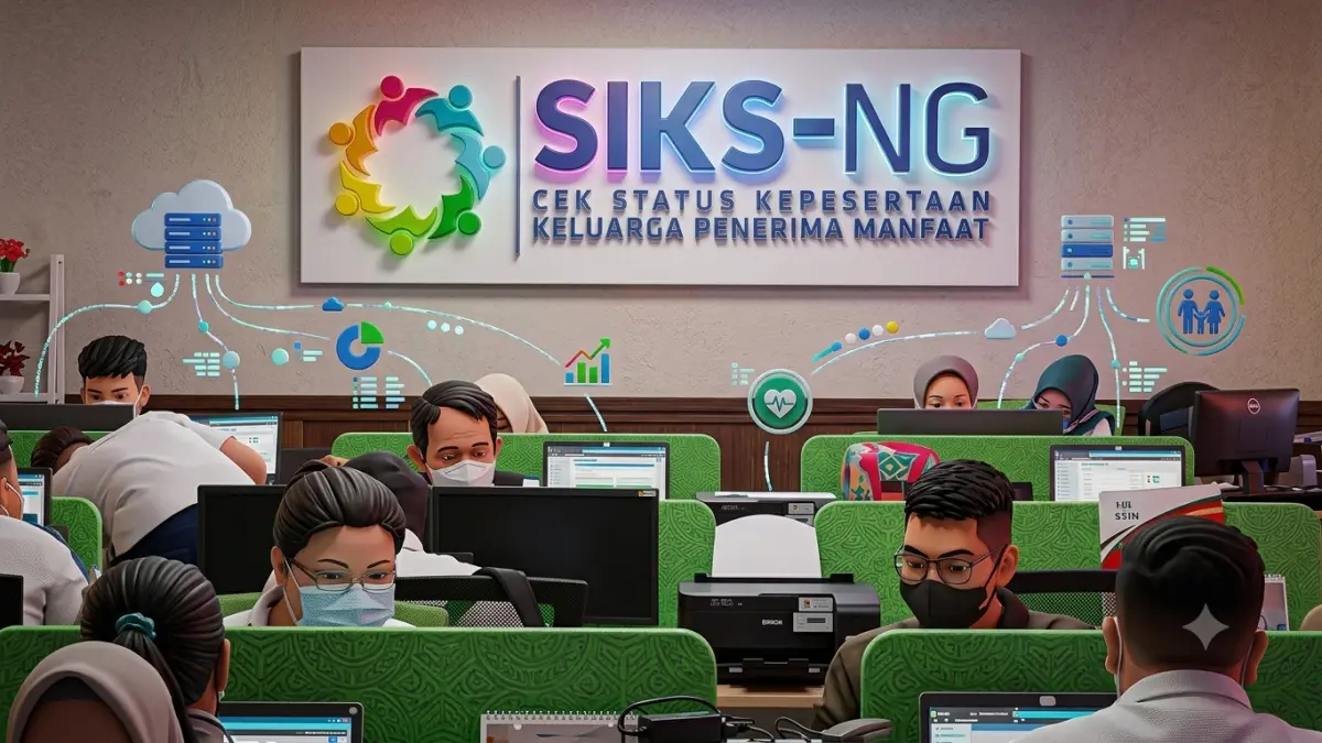 Ilustrasi status SIKS-NG terbaru berubah SI. (YouTube Kemensos RI/Diolah oleh Gemini AI) 