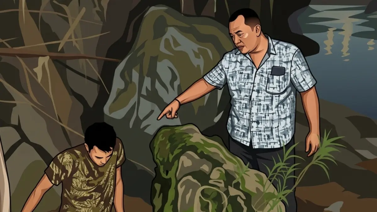 Ilustrasi: Seorang pria ditemukan penuh luka di Rumpin, Kabupaten Bogor. (Dok. Polsek Rumpin/Diolah dengan Gemini AI)