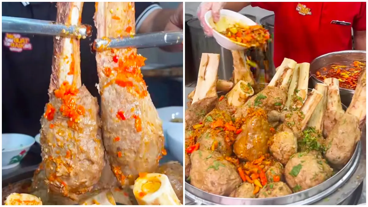 Menu Bakso Pajero yang lezat dan besar besar khas Yogyakarta yang kini telah hadir di Bogor. (Foto: Instagram @liamaulidaaa)