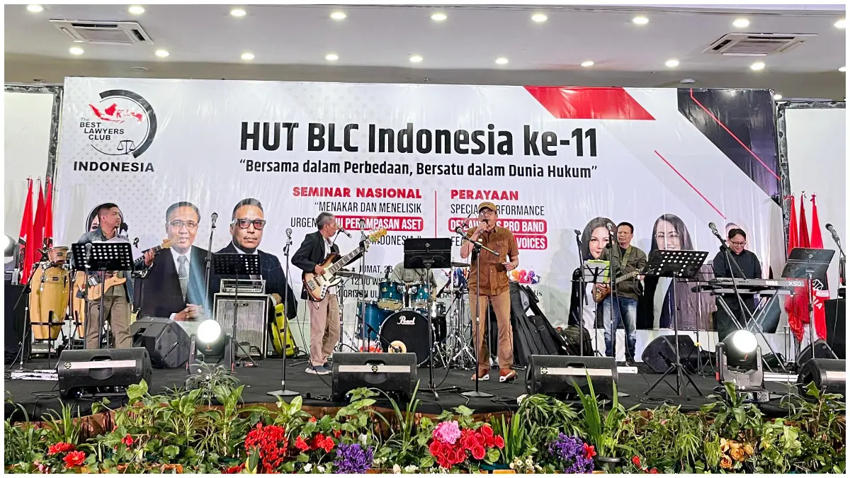 Penampilan Vision Band dalam HUT ke-11 Best Lawyers Club (BLC) Indonesia di Hotel Horison Bandung. (Dok narasumber for Radar Bogor)