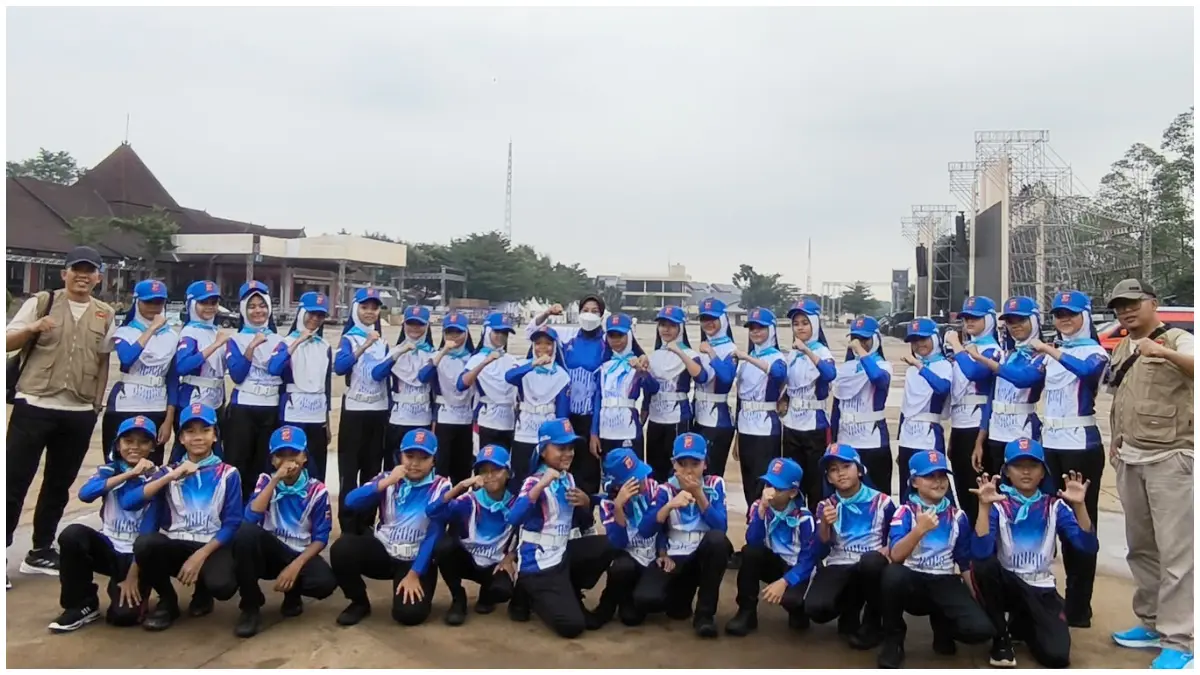 Proses latihan Polisi Cilik binaan Polresta Bogor Kota. (Foto : Fauzan/Radar Bogor)