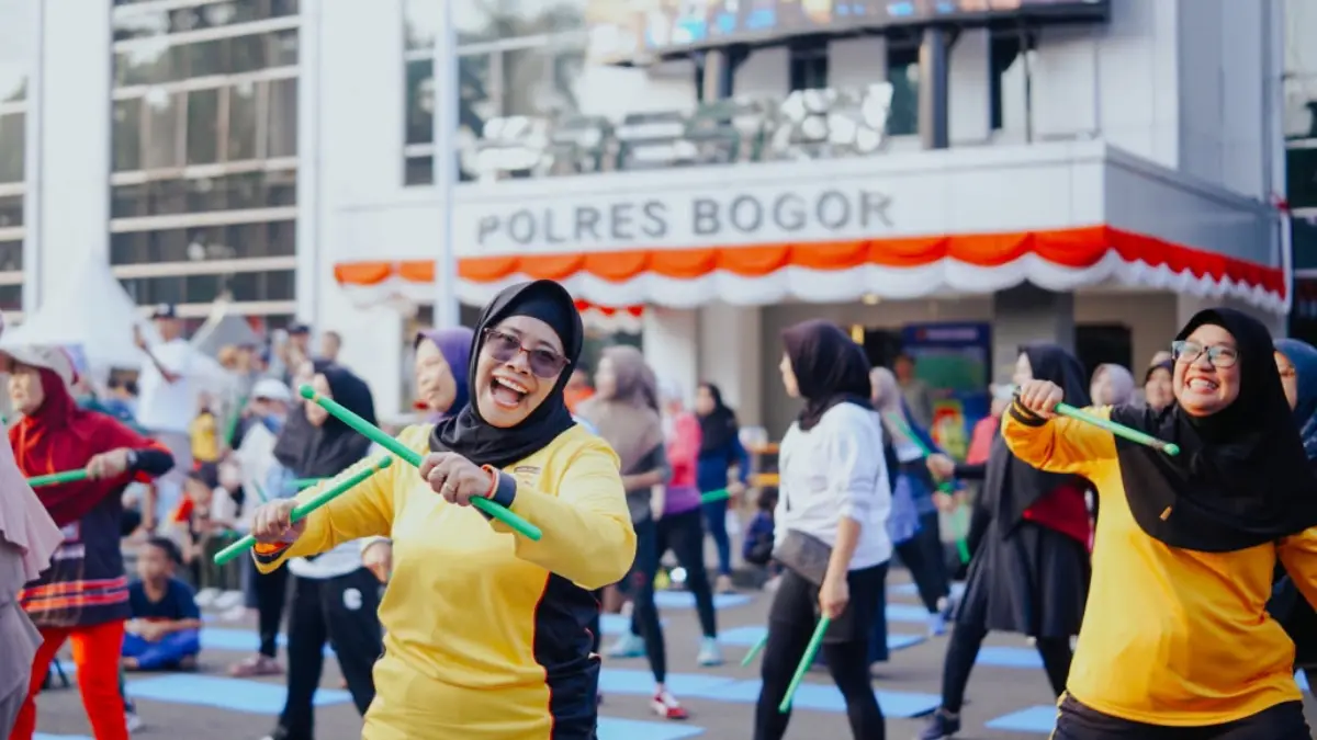 Puncak Bhayangkara Fest Polres Bogor di Halaman Polres Bogor, Jalan Tegar Beriman, Cibinong pada Minggu, 28 Juni 2026 berlangsung meriah. (Dok. Polres Bogor)
