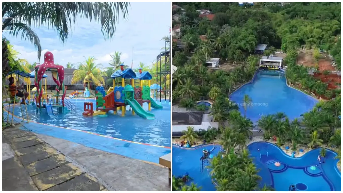 Suasana area Kolam Renang Putri Duyung Kota Depok