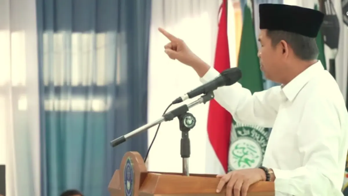 Gubernur Jawa Barat, Dedi Mulyadi saat hadiri salah satu acara Muhammadiyah.  (LEMBUR PAKUAN CHANNEL)