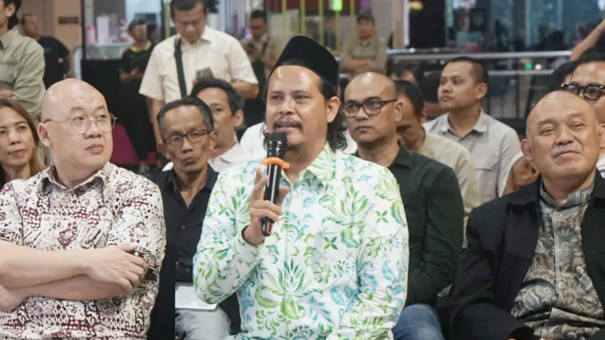Ketua Komisi III DPRD Kota Bogor, Ahmad Aswandi saat hadir pada talkshow Obsesi (Obrolan Serius Mencari Solusi) Off Air yang digelar Radar Bogor di Botani Square Senin, 29 Juni 2026. (Sofiansyah/Radar Bogor)
