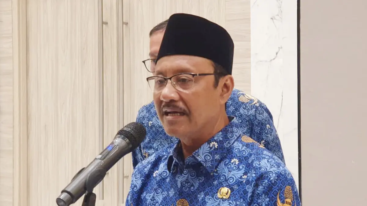 Menteri Sosial RI, Saifullah Yusuf saat menyampaikan keterangan kepada wartawan di Bogor. (Billy/Radar Bogor)