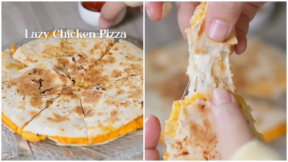 Resep Lazy Chicken Pizza yang dibagikan oleh akun Instagram&nbsp;@luvyfarentikaa. (Foto : Instagram&nbsp;@luvyfarentikaa)