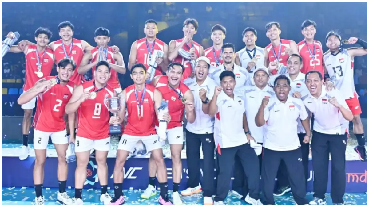 Timnas Voli Indonesia saat jadi juara AVC Men’s Cup 2026. 