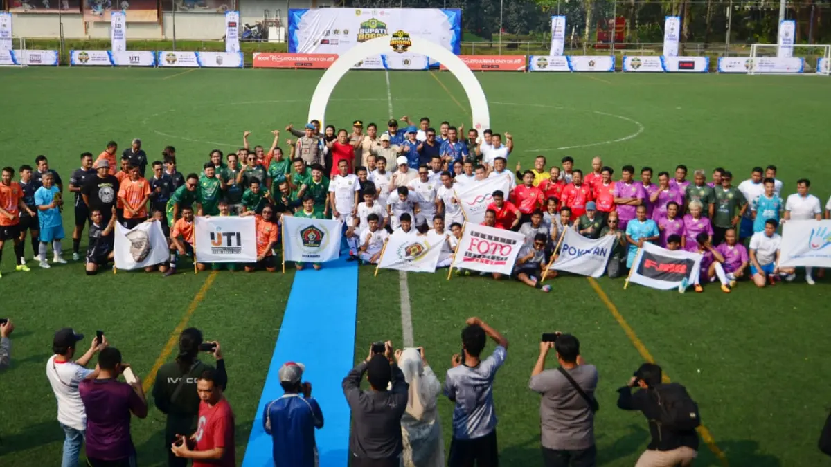 Turnamen minisoccer antarjurnalis se-Bogor Raya bertajuk Bupati Bogor Cup 2026 digelar di Ayo Arena Sentul, Kabupaten Bogor. (Dok. Sentul City)