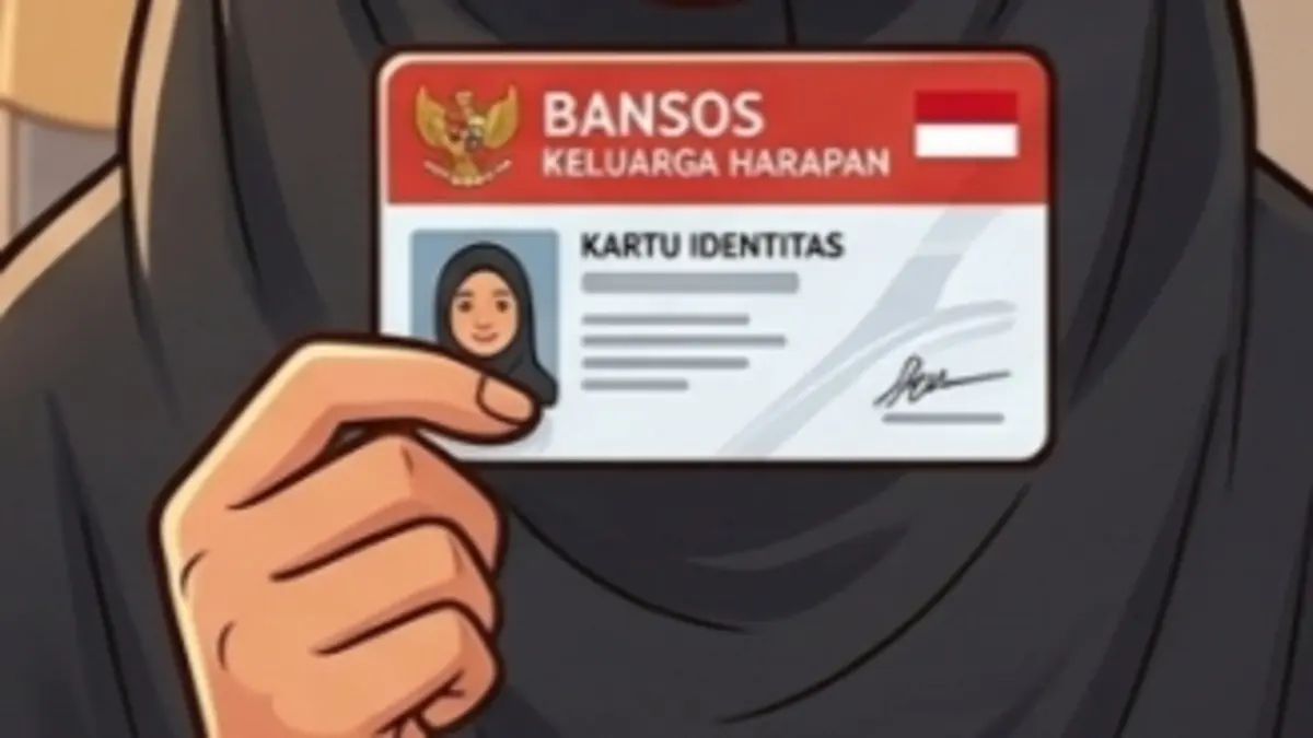 Ilustrasi pemegang KKS bansos. (Instagram @kemensosri/Diolah oleh Gemini AI) 