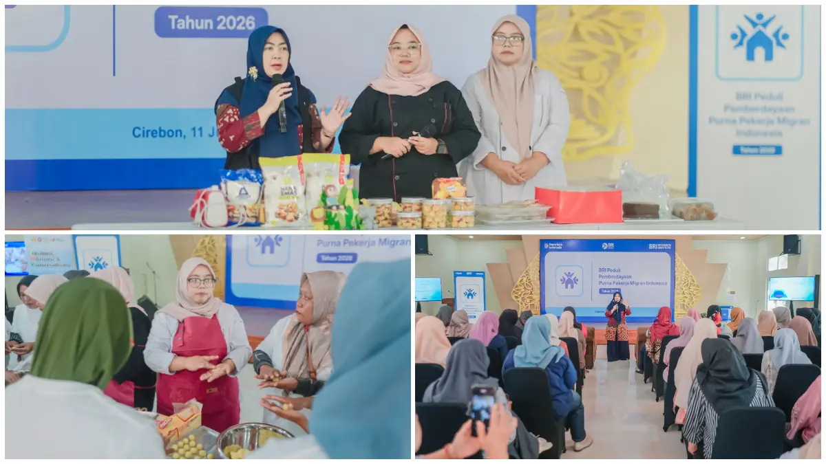 Program Pemberdayaan Purna Pekerja Migran Indonesia (PMI) bagi puluhan warga Kabupaten Cirebon yang digelar BRI.