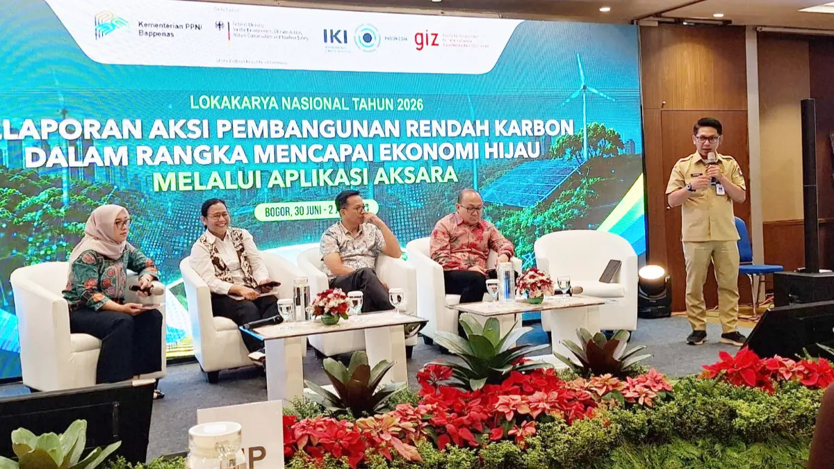 Ratusan perwakilan pemerintah daerah dari 38 provinsi mengikuti Lokakarya Nasional Pelaporan Aksi Pembangunan Rendah Karbon melalui Aplikasi AKSARA di Bogor, Selasa, 30 Juni 2026. (Dede/Radar Bogor)