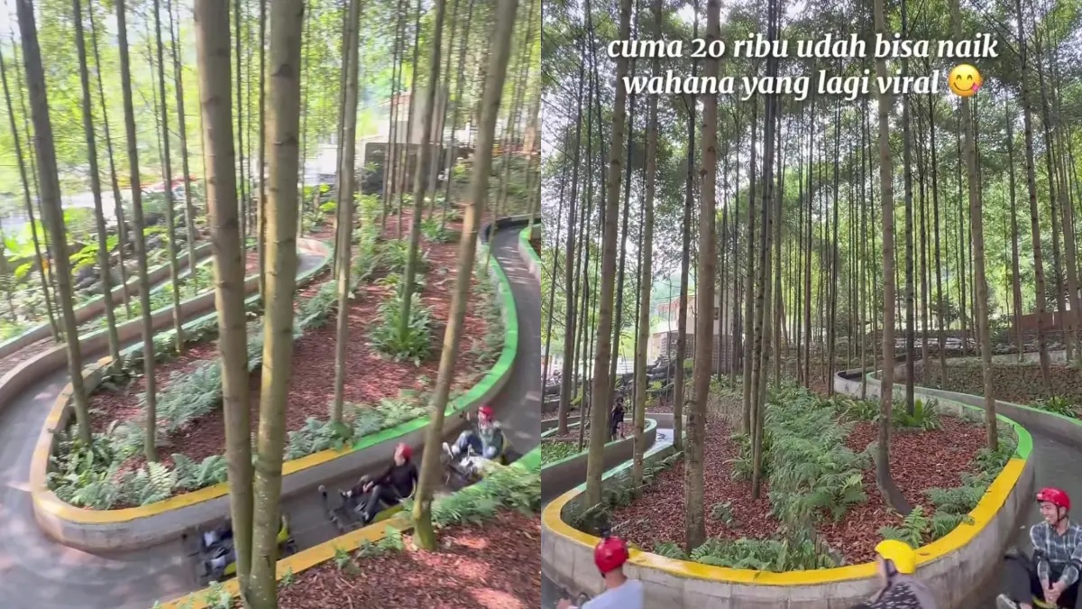 Wahana viral di Tubing Valley Cheese and Farm Education Center. (Instagram @kopitubing)
