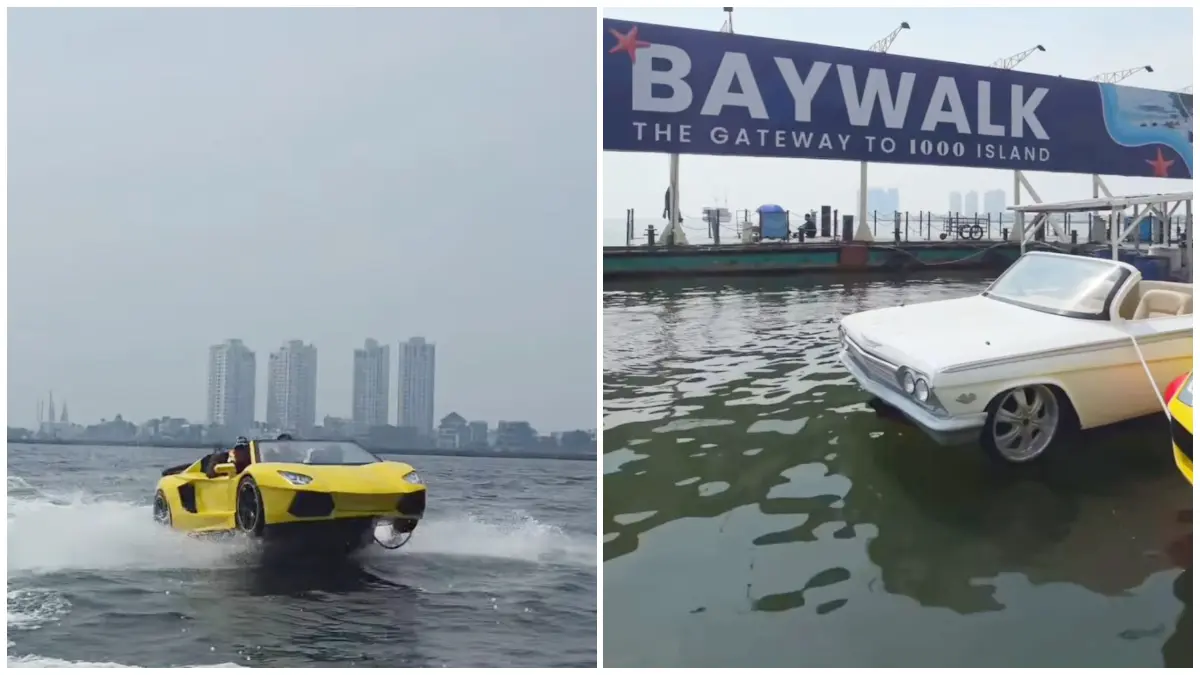 Wahana watersportscar di Baywalk Mall, Jakarta Utara. (Foto: Instagram @garavelle_garage)