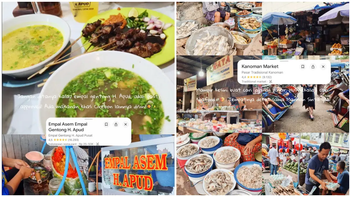 Beragam destinasi kuliner dan wisata di Cirebon. (Foto: Instagram @faiharh)