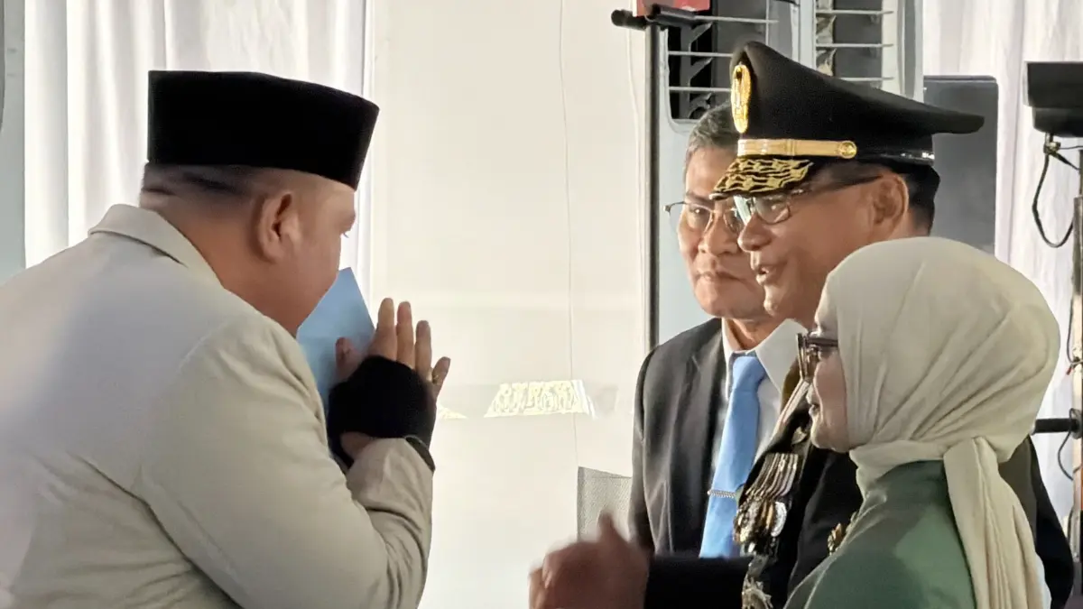 Bupati Bogor Rudy Susmanto saat hadir pada HUT Bhayangkara ke-80 di Satlat Brimob Polri, Gunung Putri, Kabupaten Bogor. (Dok. Diskominfo Kabupaten Bogor)