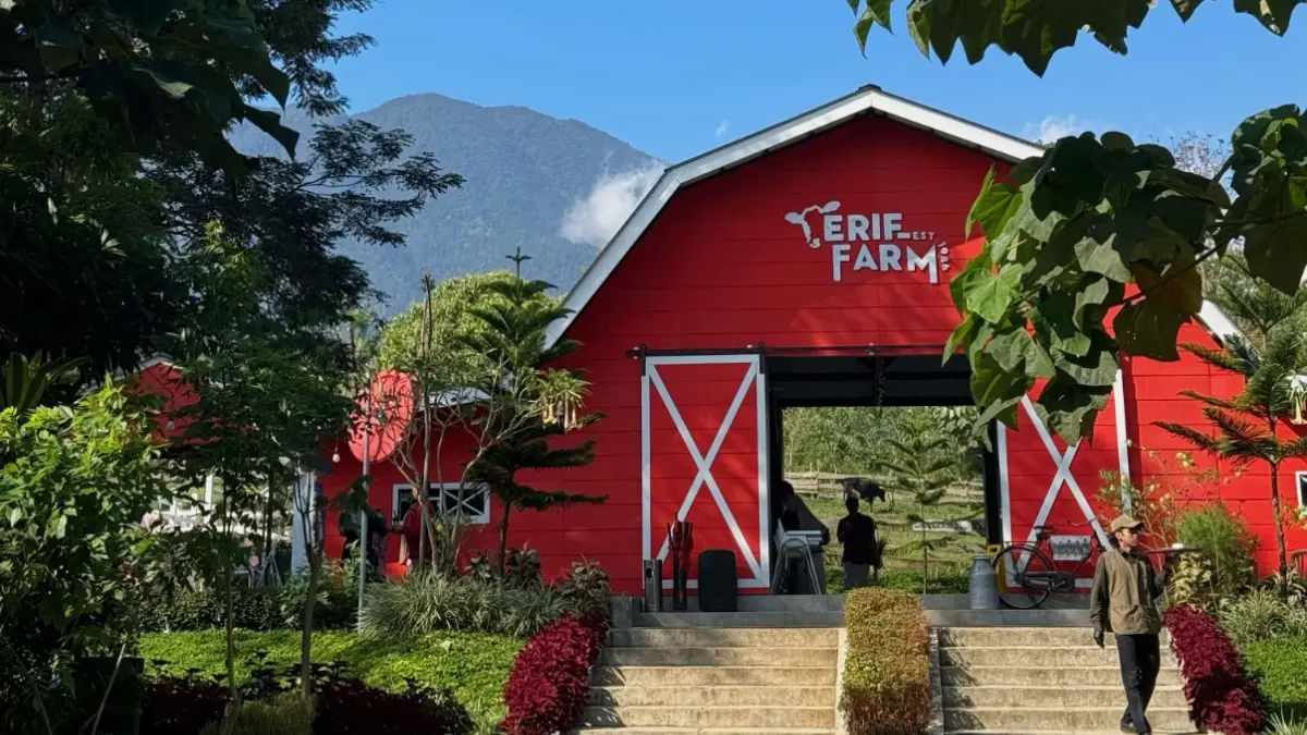 Erif Farm di Kawasan Puncak Bogor bisa dijangkau dengan transportasi umum. Foto: Instagram