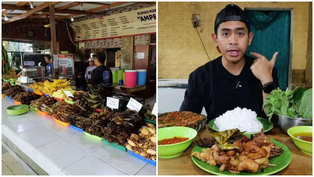 Rumah Makan Ampera 2 Tak rekomendasi Kuliner di Pusat Ibu Kota Jakarta. (Foto : YouTube: tanboy kun)