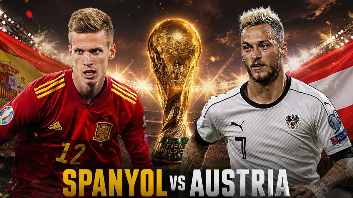 Spanyol bakal menghadapi Austria pada babak 32 besar Piala Dunia 2026.