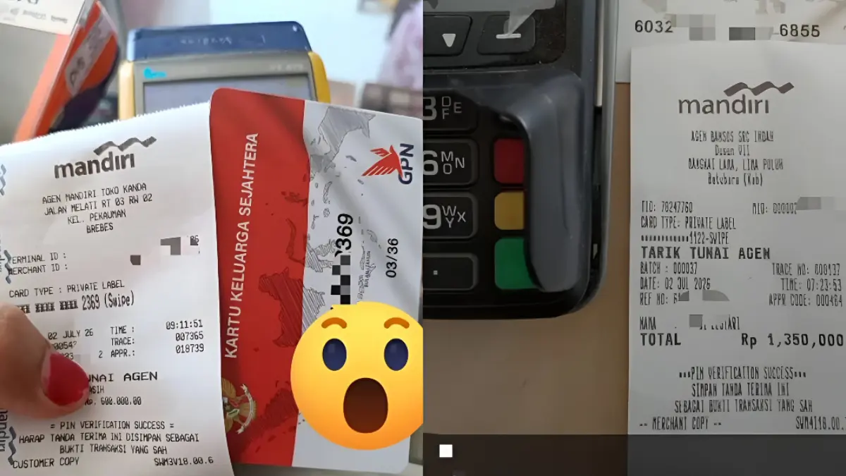 Bukti pencairan bansos tahap 2 susulan. (Foto: YouTube Arfan Saputra Channel)