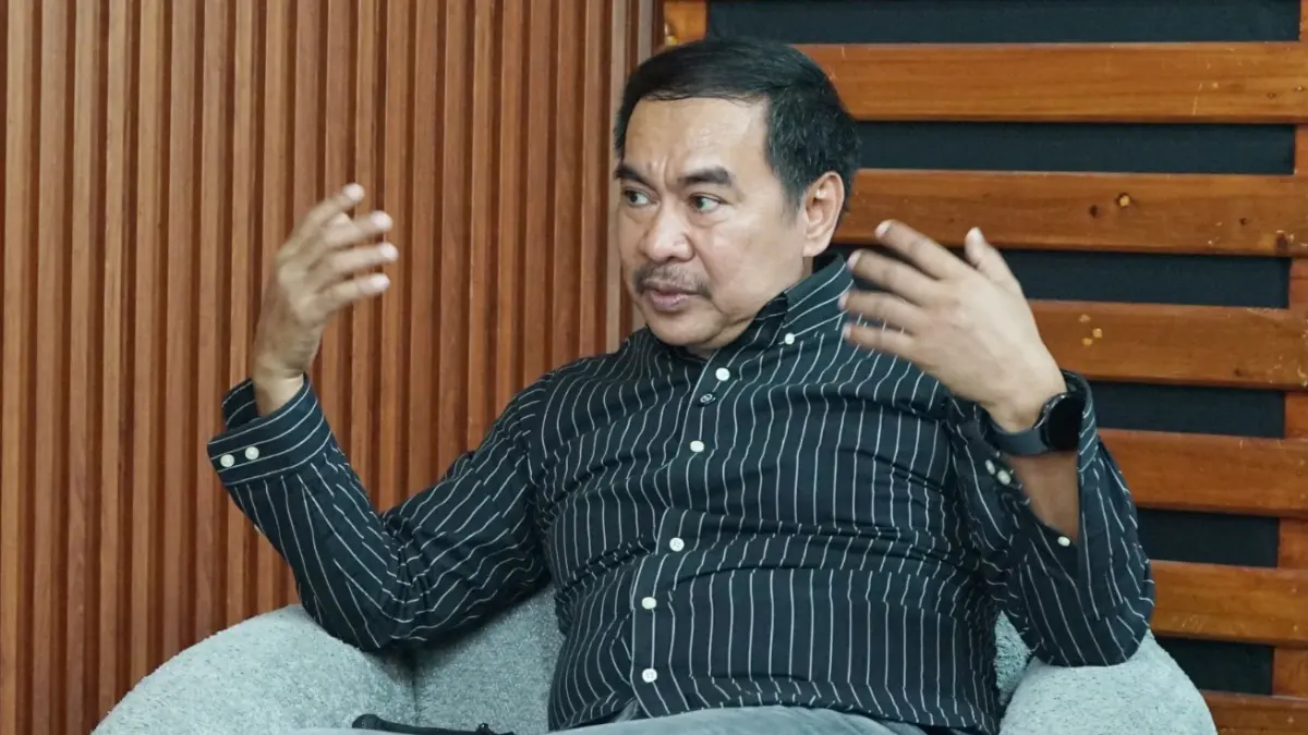 Salah satu Wakil Ketua Kadin Kabupaten Bogor, Sulhajji Jumpa saat hadir di podcast Radar Bogor. (Aziz/Radar Bogor)