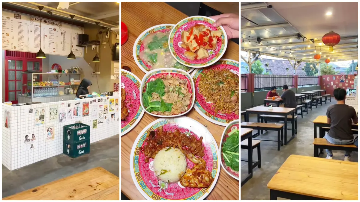 Suasana Kopitiam Soerga dengan aneka menu bakmi. (Foto: Instagram @nuso.ns)