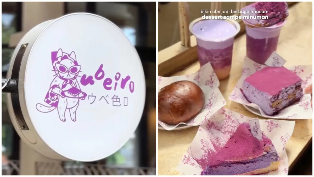 Aneka dessert dan minuman berbahan ube di Ubeiro Blok M. (Foto: Instagram @natreasuree)