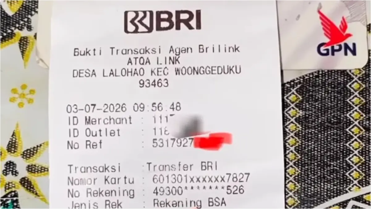 Ilustrasi bukti pencairan bansos do KKS. (Foto: YouTube Arfan Saputra Channel)