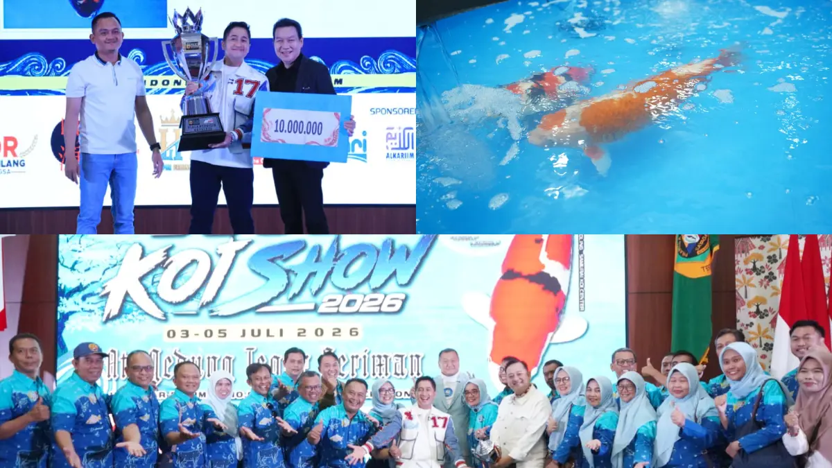 Bogor Koi Show 2026 digelar di Gedung Tegar Beriman, Cibinong, Kabupaten Bogor. (Dok. Diskominfo Kabupaten Bogor)
