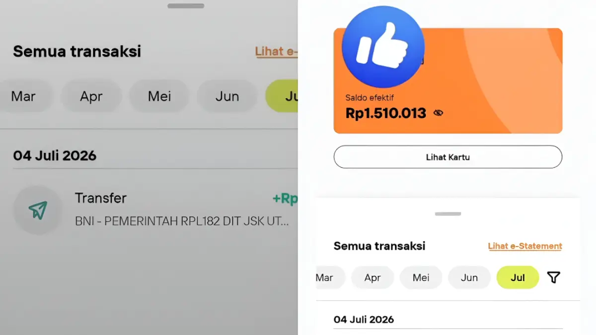 Bukti bansos PKH tahap kedua susulan masuk ke rekening KKS Baru Bank BNI. (Foto: YouTube Arfan Saputra Channel)