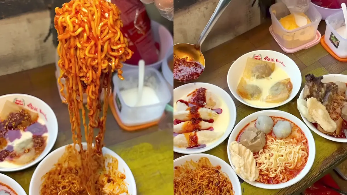 Kuliner di Bakso Cirawang Misdasem Asgar Bogor. (Foto: Instagram @aderahmatkuliner)