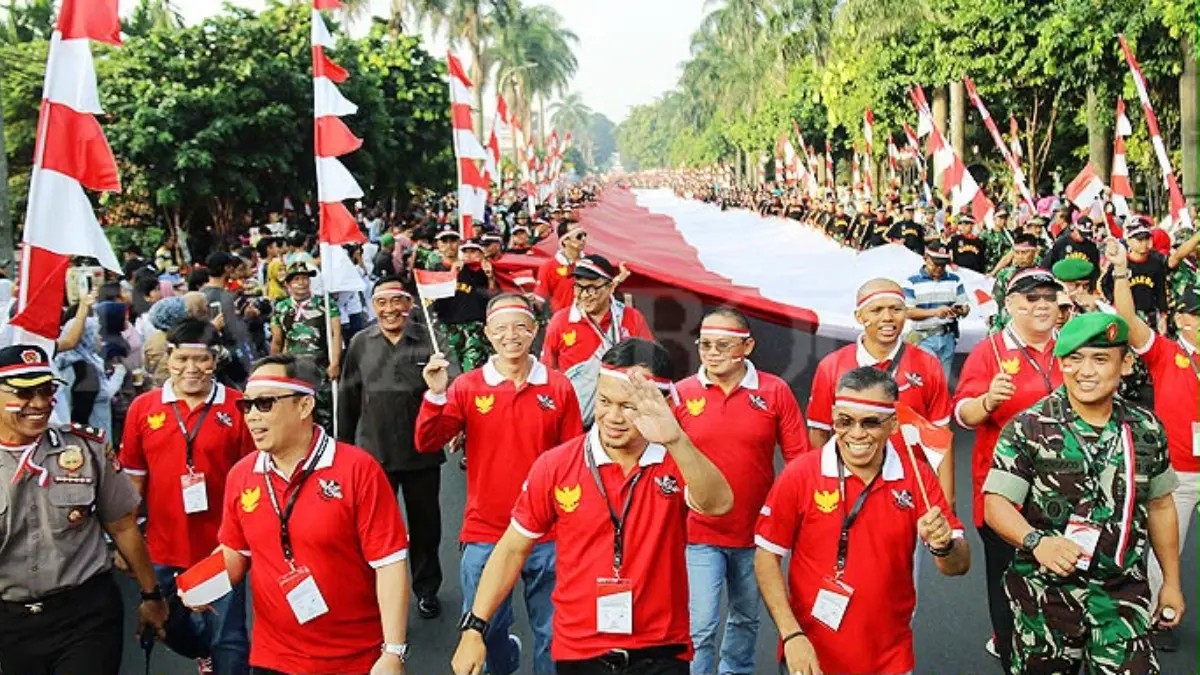 Rangkaian Kirab Merah Putih dalam event FMP. Foto: Dok Radar Bogor