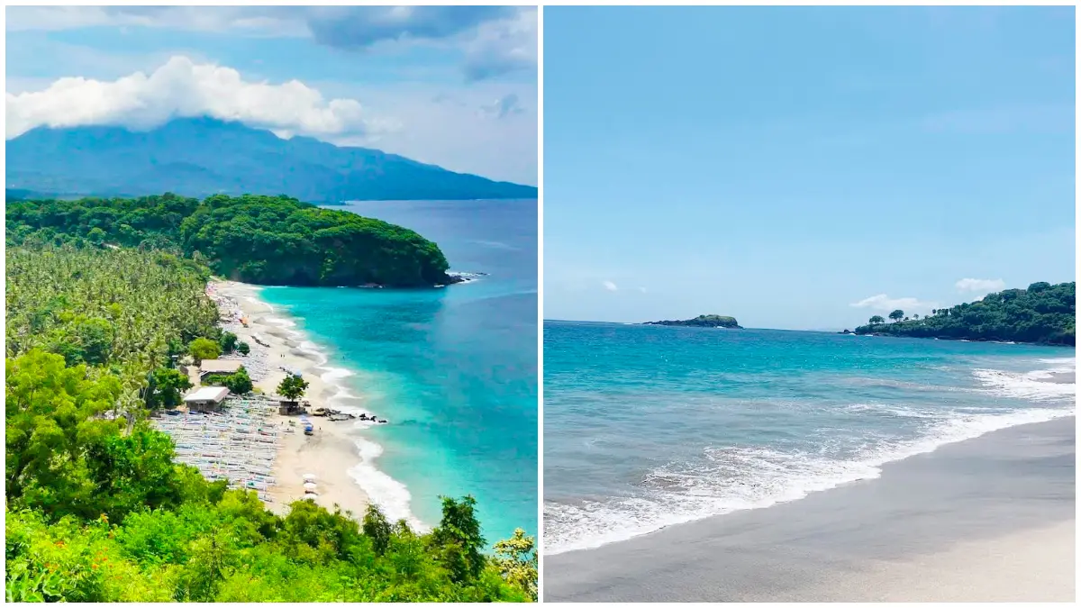 Keindahan Pantai Virgin dengan pasir putih yang halus dipadukan dengan lautan biru cerah. (Foto: Google Maps Joel Pagget, Samantha Dean, Manasa, dan Iin Indah)