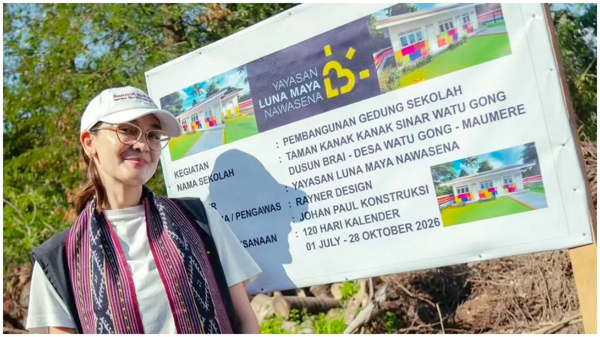 Luna Maya Bangun Taman Kanak-Kanak di Maumere. (Foto: Instagram @lunamaya)