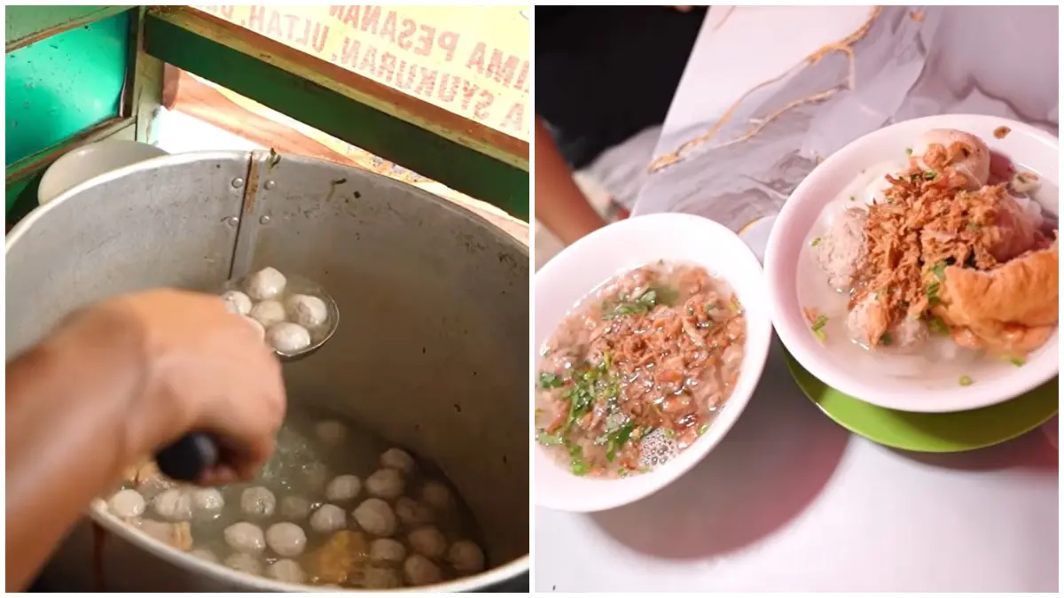 Tampilan Bakso Api Asli Ulung Putra Jaipong. (Foto: Kanal Youtube @nexcarlos)