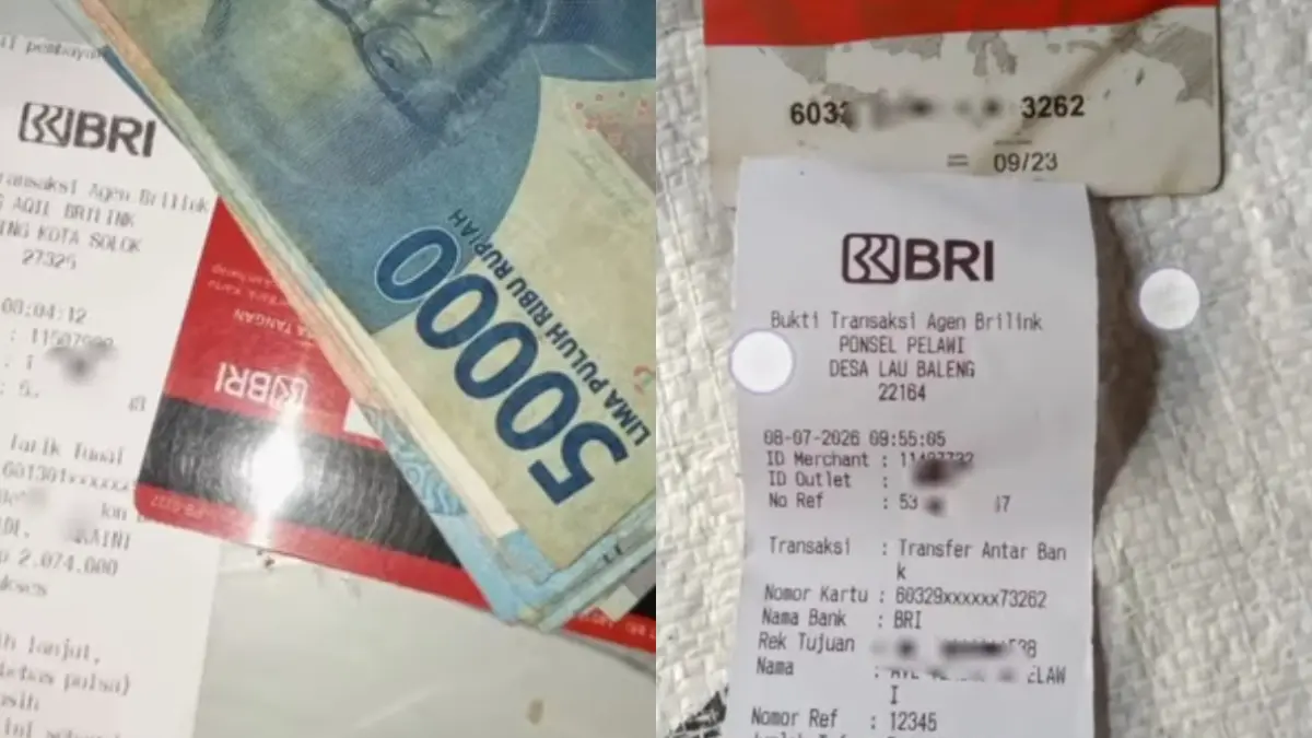 Bukti pencairan bansos. (Foto: YouTube Arfan Saputra Channel)