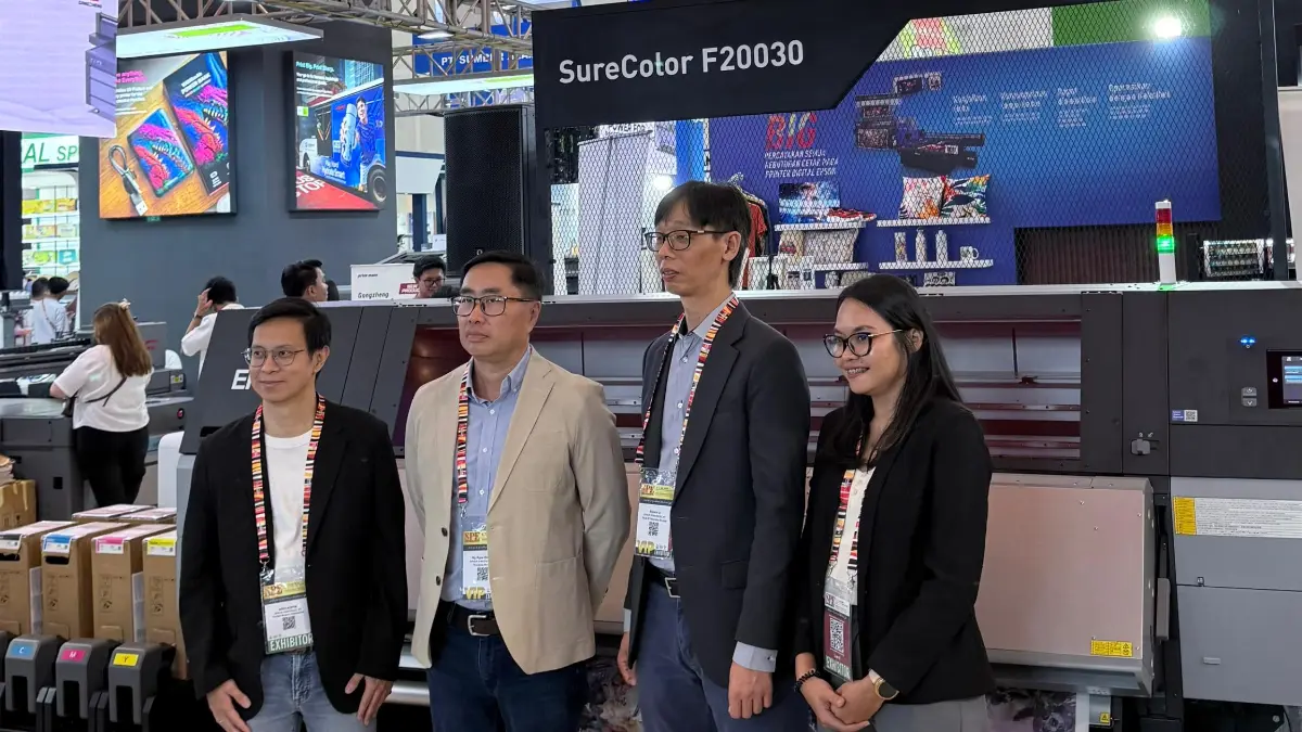 Epson meluncurkan SureColor SC-F20030 pada pameran Surabaya Printing Expo (SPE) 2026. (Dok. Epson)