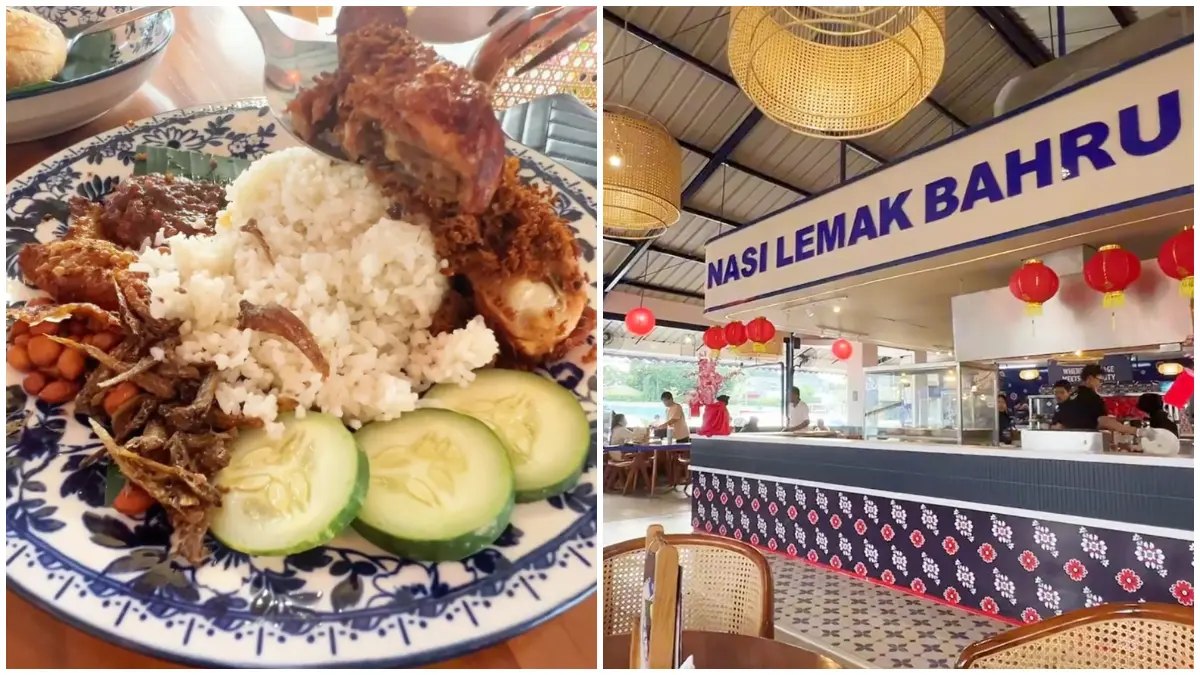 Hidangan dan tempat Nasi Lemak Bahru Bogor (Foto : Kanal Youtube @andhyecavlog)