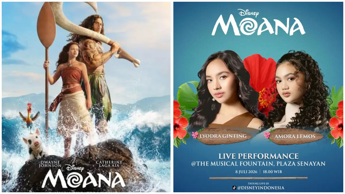 Tiga musisi Tanah Air, Lyodra, Amora Lemos, dan Silet Open Up, dipercaya membawakan lagu Sepanjang Jalan sebagai original soundtrack (OST) versi Indonesia untuk film live action Moana. (Foto : Dokumentasi Disney Indonesia)