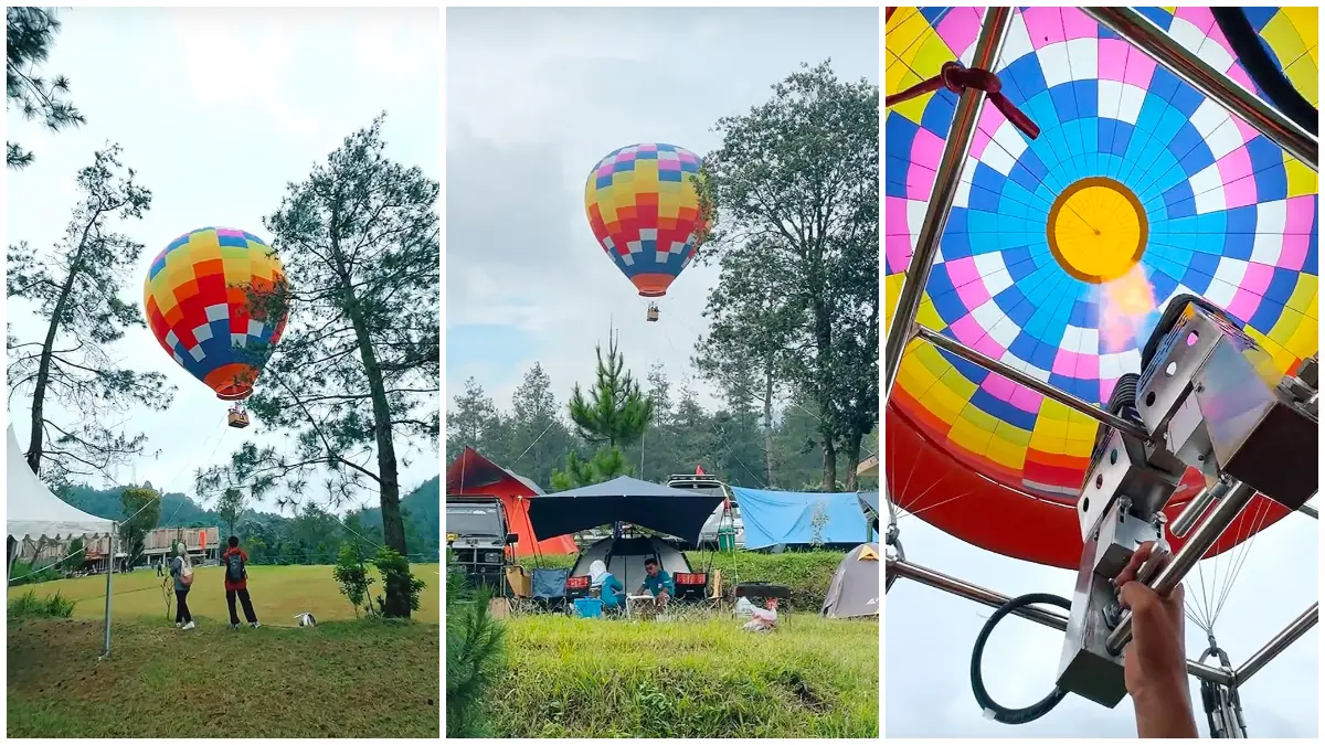 Wisata balon udara di kawasan Sari Ater Subang. (Foto: TikTok @Yudha Nur Zahra)&nbsp;