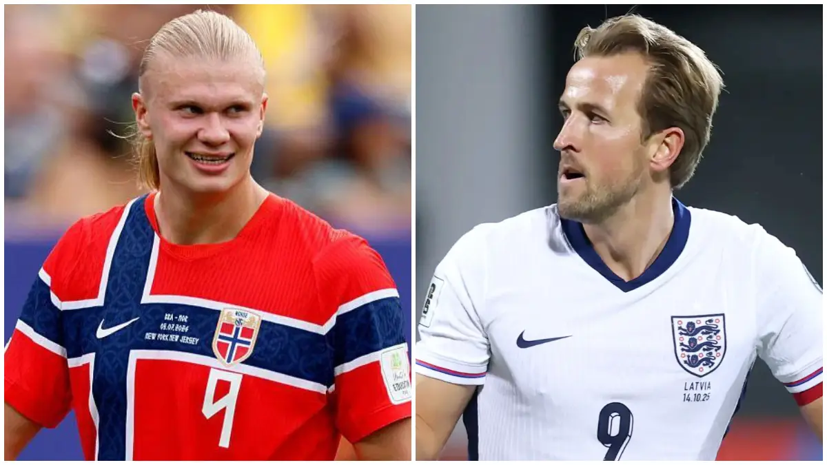Erling Haaland akan berhadapan dengan Harry Kane saat Norwegia duel lawan Inggris di perempat final Piala Dunia 2026.