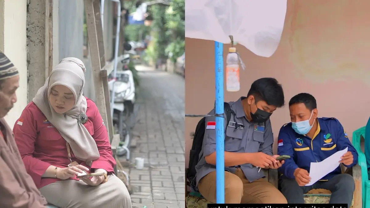 Ilustrasi kegiatan ground check untuk pemuktahiran data bansos. (Foto: YouTube Kemensos RI)