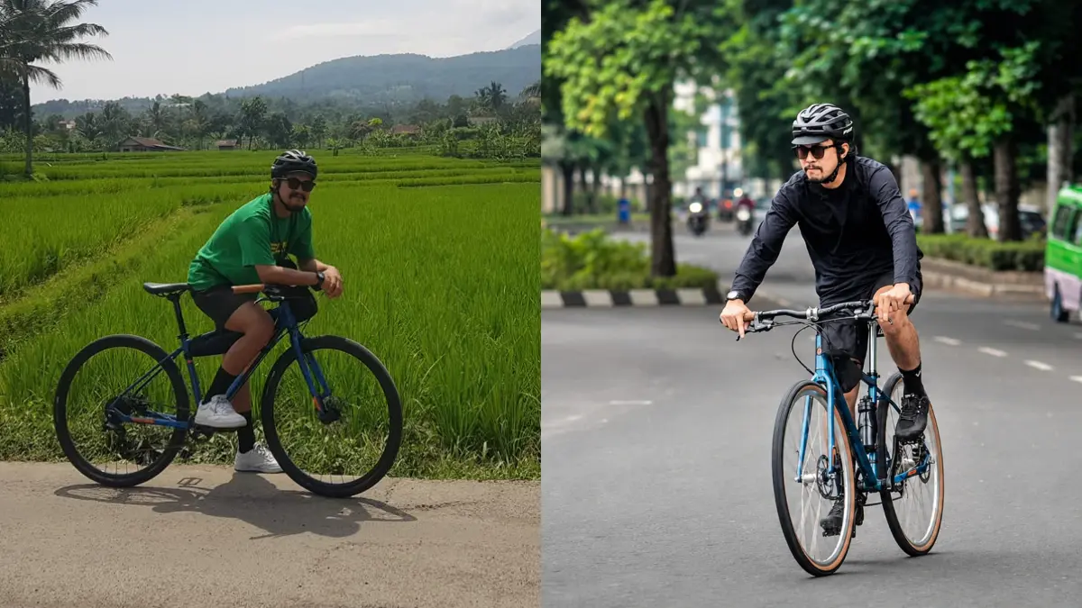 Indra Julianto saat mengendari Sepeda Kalcernya (Dok. Indra Julianto)