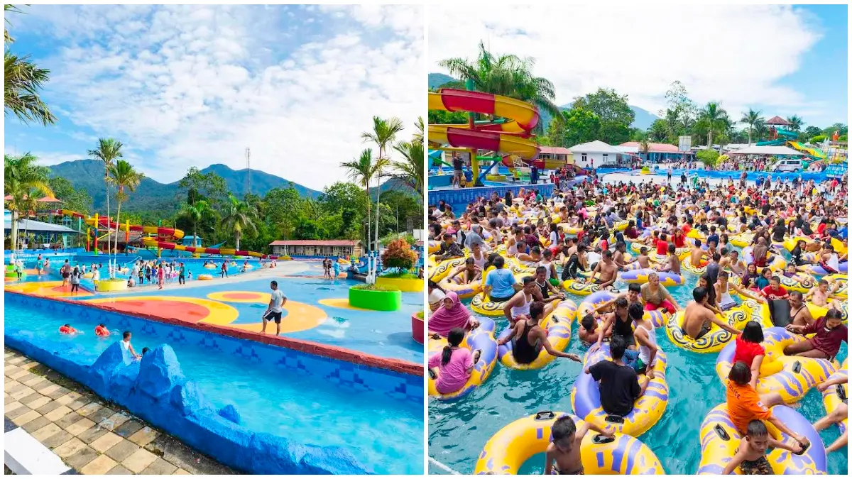 Keseruan bermain air di Mifan Waterpark, taman rekreasi air yang penuh dengan wahana menyenangkan. 
(Foto: Google Maps Mifan Resosrt and Water Park dan Rita Agustine)