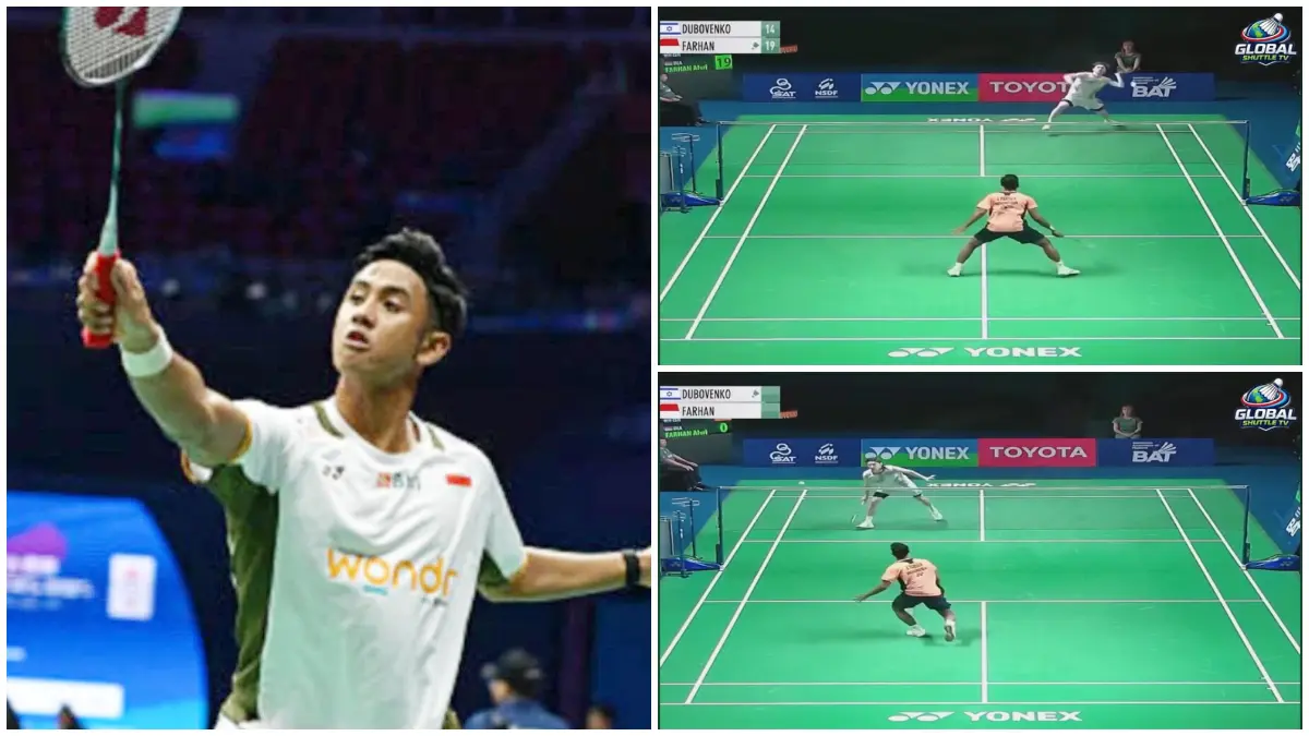 Alwi Farhan sukses melaju ke perempat final Thailand Masters 2026. (Foto : facebook dan YouTube: @GlobalShuttleTV)