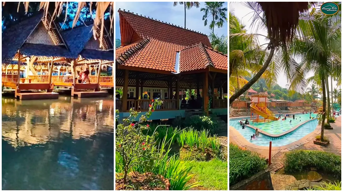 Keseruan berlibur dan wisata di Kampung Turis dengan nuansa yang tenang dilengkapi dengan wahana air yang menyenangkan. (Foto: TikTok @kampungturis.krw dan @rafanranis)
