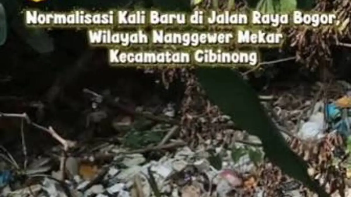 Normalisasi Kali Baru, Bogor yang dipenuhi sampah. Foto: Instagram