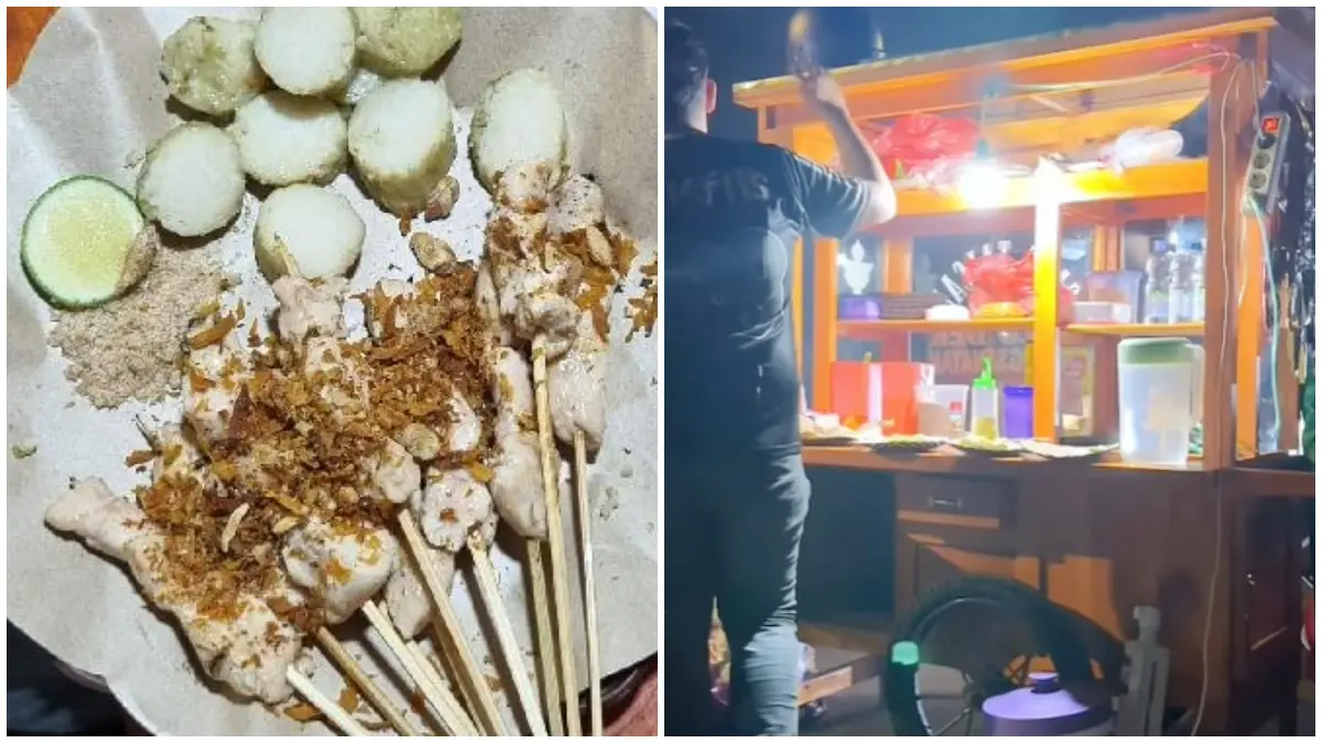 Sate Taichan Halo Dek di Pakansari Bogor. (Foto: Youtube short @juniastory)