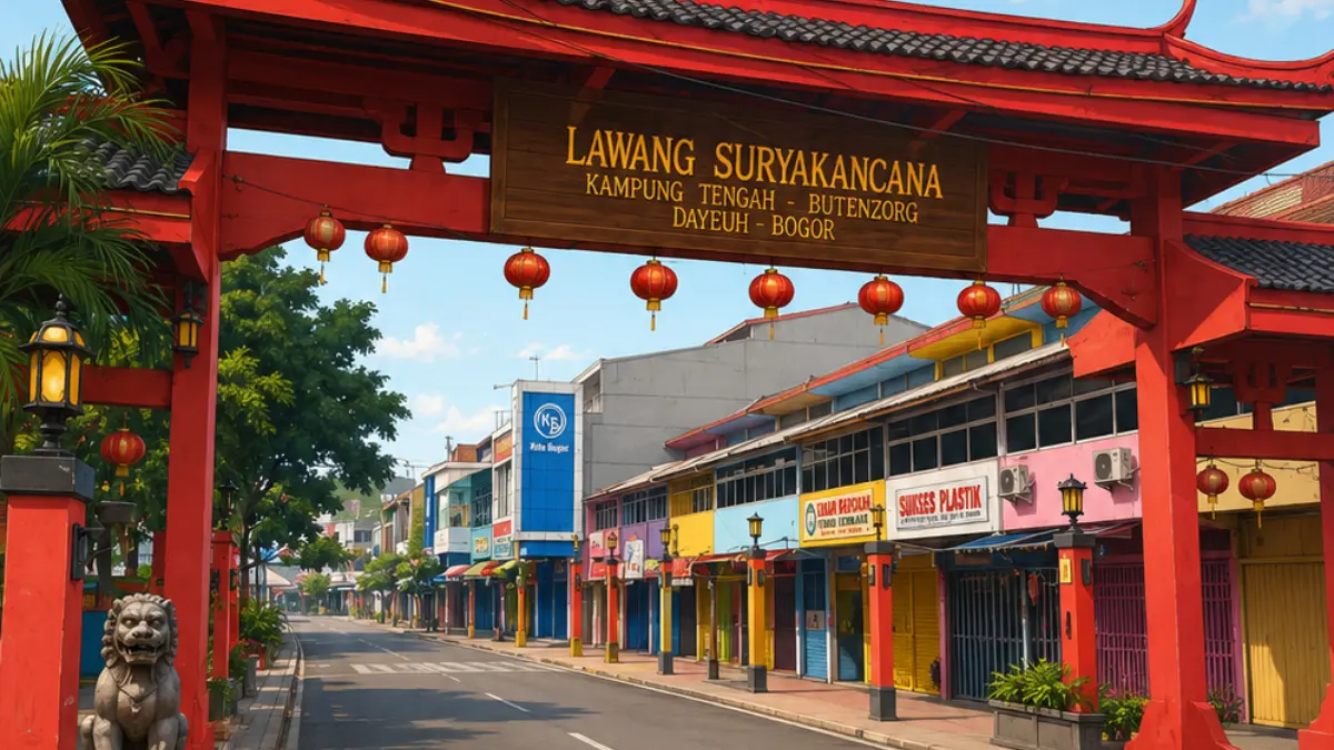 Ilustrasi Jalan Suryakencana Bogor. (Foto: Suryakencana/diolah oleh AI)
